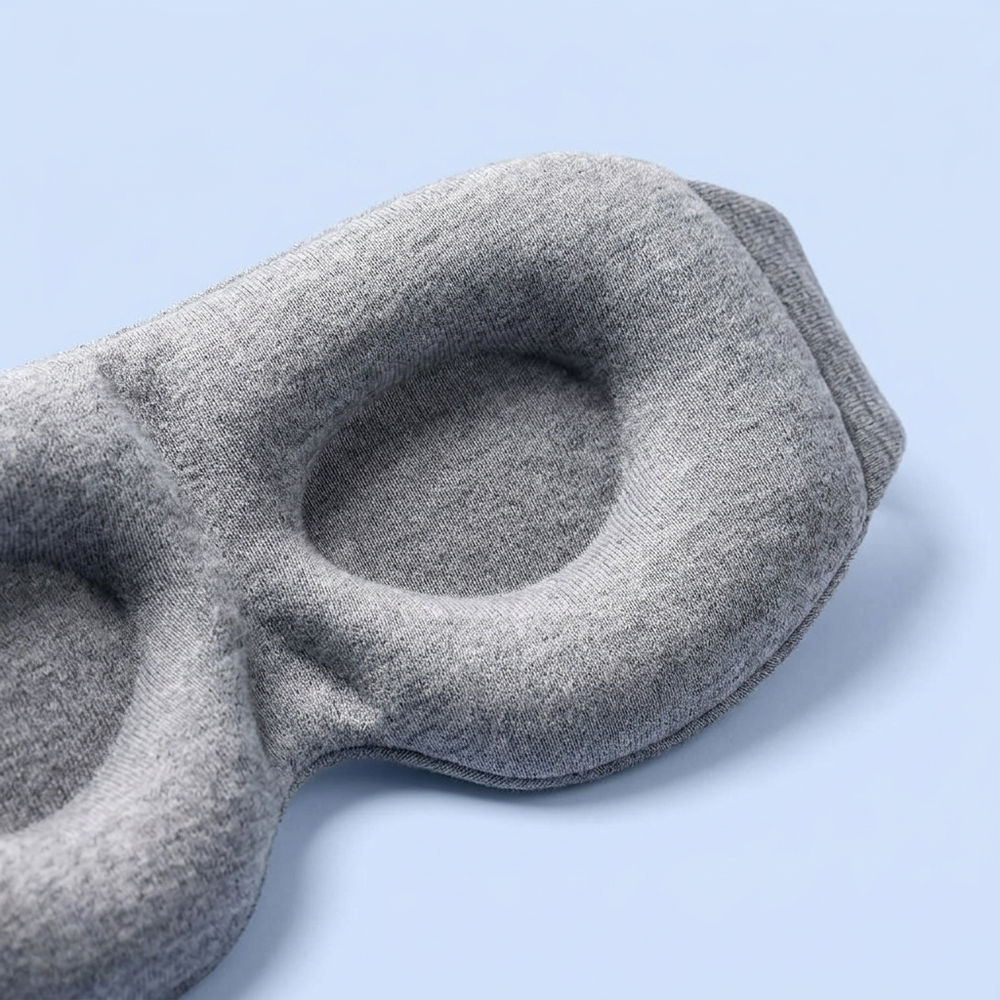 The Sana Sleep Mask contoured eye cavity close-up