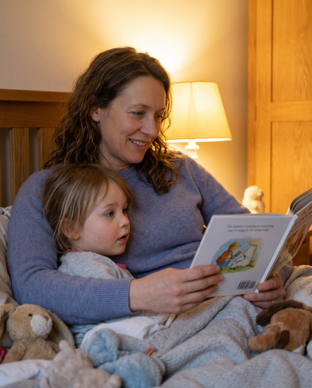 Bedtime story in evening light