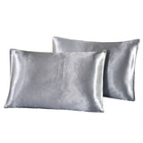 The Sana Satin Pillowcase in Silver